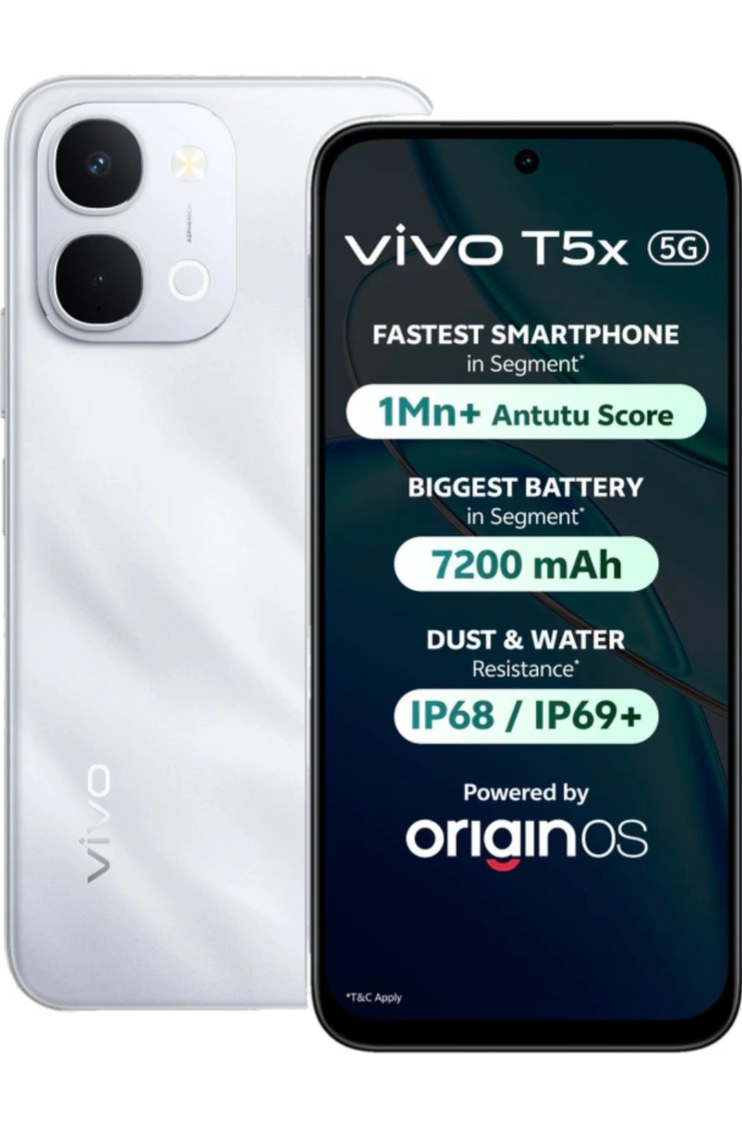Vivo T5x 5G (Satin Silver, 128 GB)
